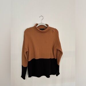 Tahari block colored sweater. Really pretty camel color. Mock neck.